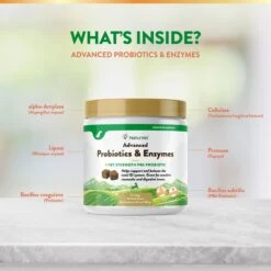 NaturVet Advanced Probiotics & Enzymes Plus Vet Strength PB6 Probiotic Soft Chews Digestive Supplement For Dogs -NaturVet 100644 PT4. AC SS1800 V1698697415
