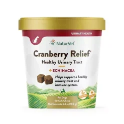 NaturVet Cranberry Relief Plus Echinacea Urinary Tract Supplement For Dogs, 60 Ct.