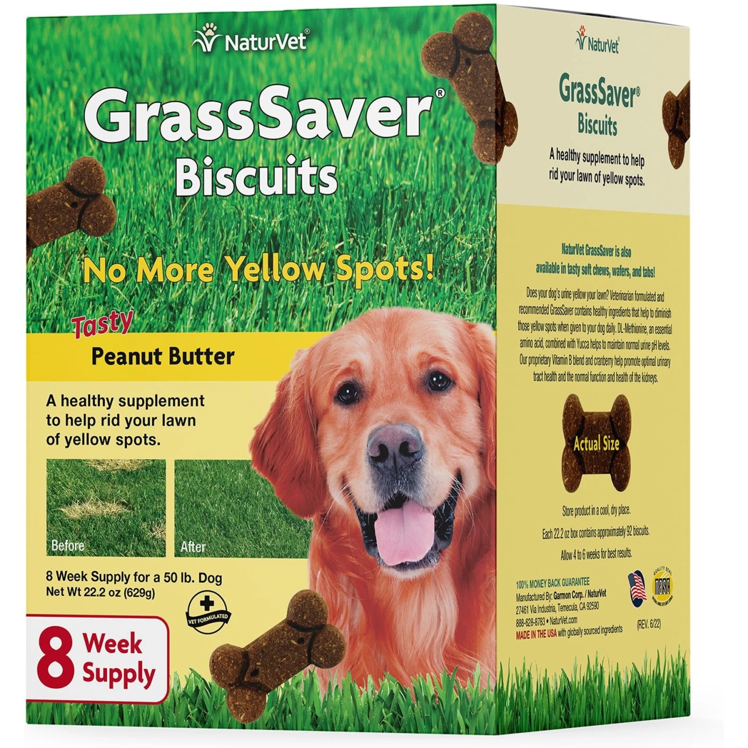 NaturVet GrassSaver Biscuits Peanut Butter Flavored Lawn Protection Supplement For Dogs 3 NaturVet GrassSaver Biscuits Peanut Butter Flavored Lawn Protection Supplement For Dogs