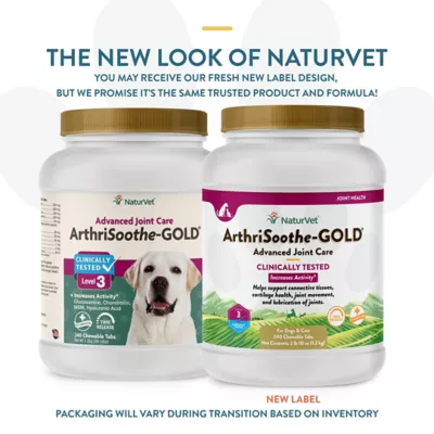 NaturVet ArthriSoothe-GOLD Level-3 Advanced Care Chewable Hip And Joint Supplement Tablet For Dogs, 5 G, 240 Ct. 4 NaturVet ArthriSoothe-GOLD Level-3 Advanced Care Chewable Hip And Joint Supplement Tablet For Dogs, 5 G, 240 Ct. - Image 2