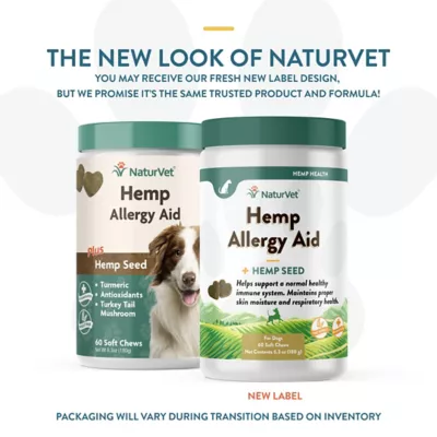 NaturVet Hemp Allergy Aid Plus Hemp Seed Supplement For Dogs, 60 Ct. 4 NaturVet Hemp Allergy Aid Plus Hemp Seed Supplement For Dogs, 60 Ct. - Image 2