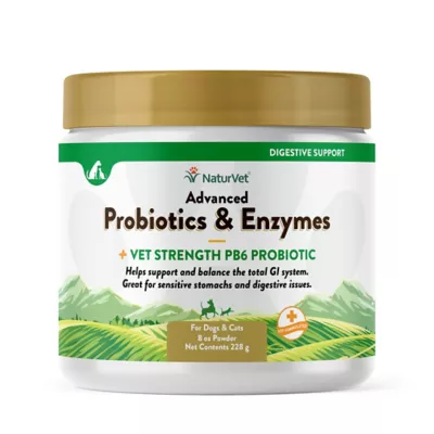 NaturVet Advanced Probiotics Enzymes Powder Digestive Supplement For Dogs, 8 Oz. 3 NaturVet Advanced Probiotics Enzymes Powder Digestive Supplement For Dogs, 8 Oz.
