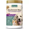 NaturVet Mushroom Max Advanced Immune Support With Turkey Tail Supplement For Dogs And Cats, 120 Ct.