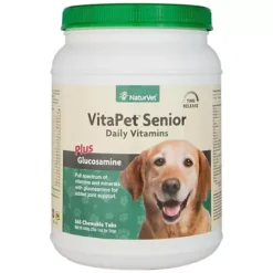 NaturVet VitaPet Senior Daily Glucosamine And Multi-Vitamin Soft Chew Dog Supplement, 365 Ct.