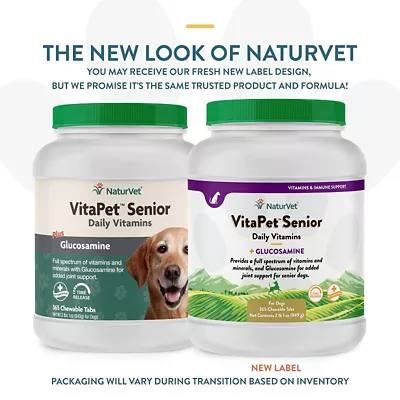 NaturVet VitaPet Senior Daily Glucosamine And Multi-Vitamin Soft Chew Dog Supplement, 365 Ct. 4 NaturVet VitaPet Senior Daily Glucosamine And Multi-Vitamin Soft Chew Dog Supplement, 365 Ct. - Image 2