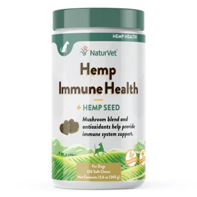 NaturVet Hemp Immune Health Plus Hemp Seed Soft Chew Supplement Treats For Dogs, 120 Ct. 3 NaturVet Hemp Immune Health Plus Hemp Seed Soft Chew Supplement Treats For Dogs, 120 Ct.
