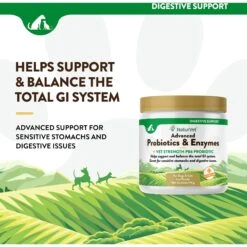 NaturVet Advanced Probiotics & Enzymes Plus Vet Strength PB6 Probiotic Powder Digestive Supplement For Cats & Dogs -NaturVet 150338 PT2. AC SS1800 V1698694289