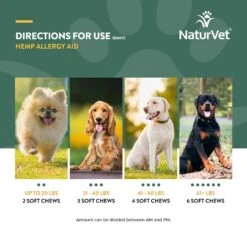 NaturVet Hemp Soft Chews Allergy Supplement For Dogs -NaturVet 150346 PT6. AC SS1800 V1698691670