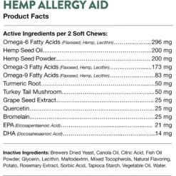 NaturVet Hemp Soft Chews Allergy Supplement For Dogs -NaturVet 150346 PT7. AC SS1800 V1698697647
