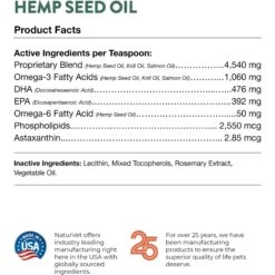 NaturVet Hemp Liquid Supplement For Cats & Dogs -NaturVet 162220 PT7. AC SS1800 V1698694408