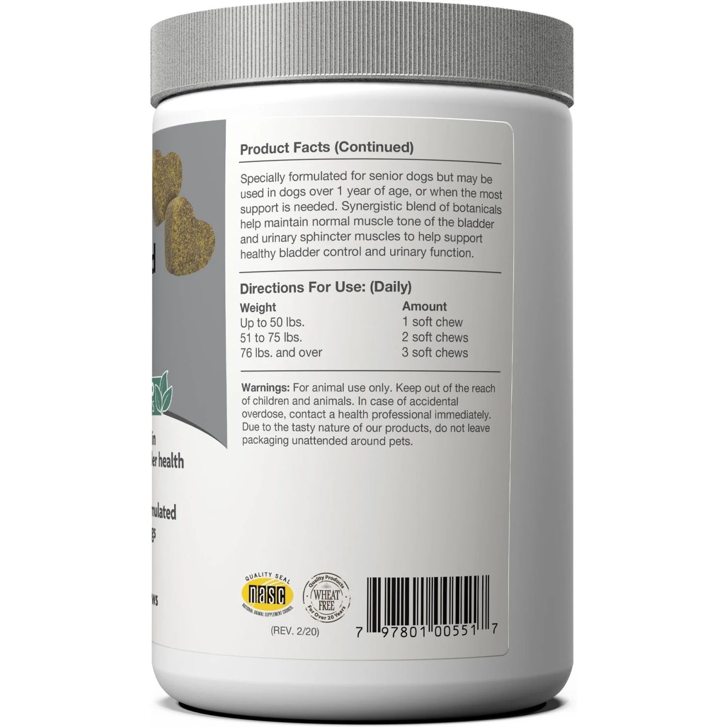 NaturVet Senior Advanced Incontinence With Non-GMO Ingredients Dog Supplement 5 NaturVet Senior Advanced Incontinence With Non-GMO Ingredients Dog Supplement - Image 3