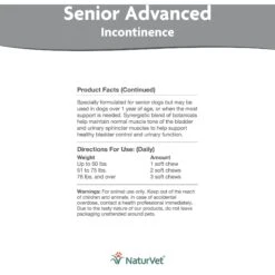 NaturVet Senior Advanced Incontinence With Non-GMO Ingredients Dog Supplement 11 NaturVet Senior Advanced Incontinence With Non-GMO Ingredients Dog Supplement -NaturVet 216647 PT4. AC SS1800 V1677269485