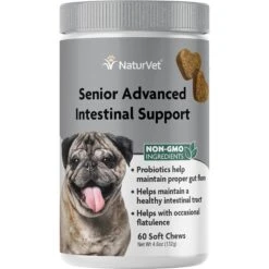 NaturVet Senior Advanced Intestinal Support With Non-GMO Ingredients Dog Supplement
