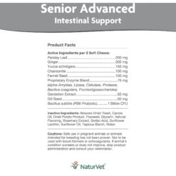 NaturVet Senior Advanced Intestinal Support With Non-GMO Ingredients Dog Supplement -NaturVet 216653 PT3. AC SS1800 V1677269483