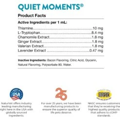 NaturVet Quiet Moments Liquid Calming Supplement For Cats & Dogs 18 NaturVet Quiet Moments Liquid Calming Supplement For Cats & Dogs -NaturVet 234615 PT7. AC SS1800 V1698693728