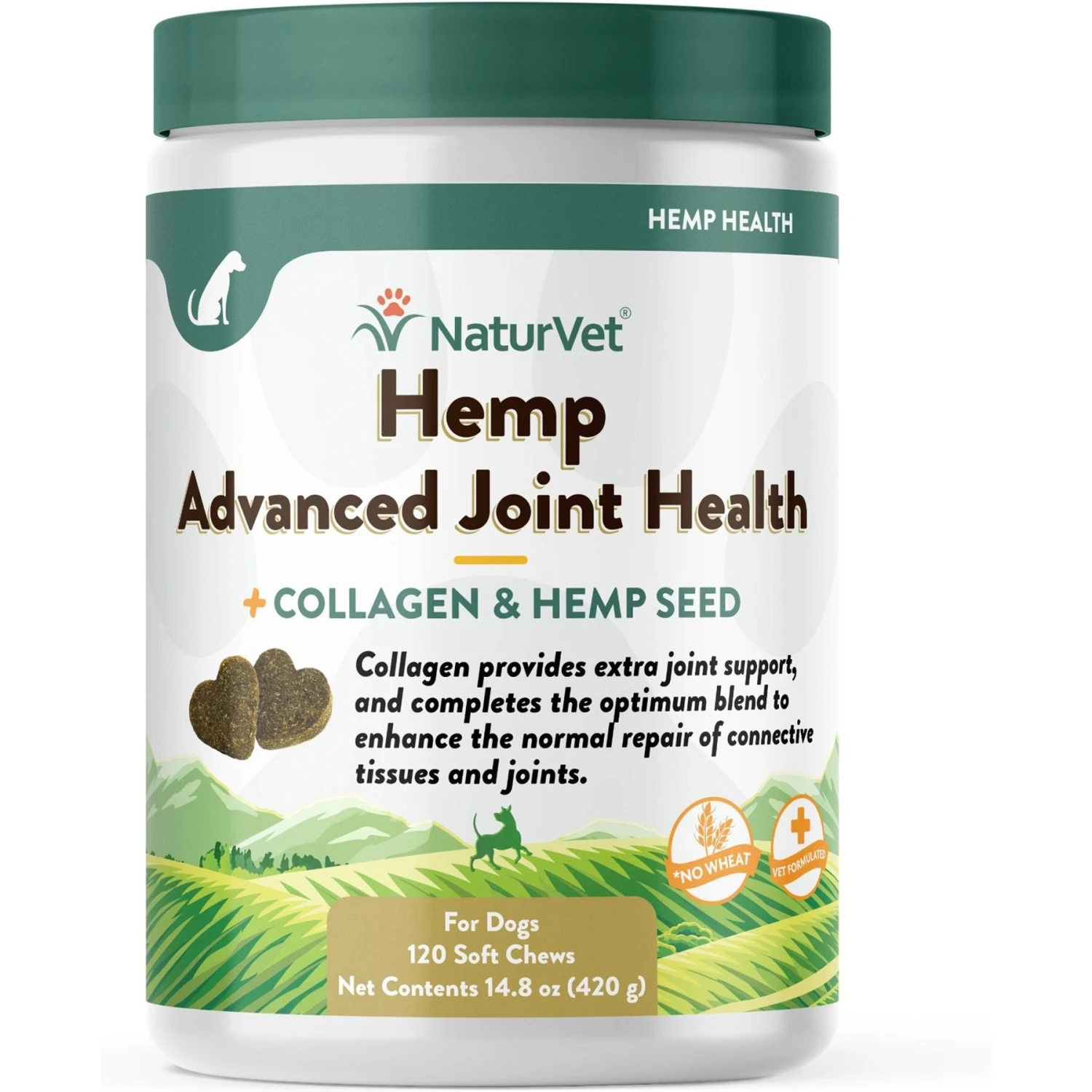 NaturVet Hemp Advanced Joint Health Glucosamine, Chondroitin & MSM Plus Collagen, Extra Joint Support Dog Supplement 3 NaturVet Hemp Advanced Joint Health Glucosamine, Chondroitin & MSM Plus Collagen, Extra Joint Support Dog Supplement