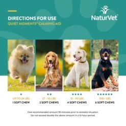 NaturVet Quiet Moments Plus Melatonin Soft Chews Calming Supplement For Dogs -NaturVet 254696 PT4. AC SS1800 V1675967357