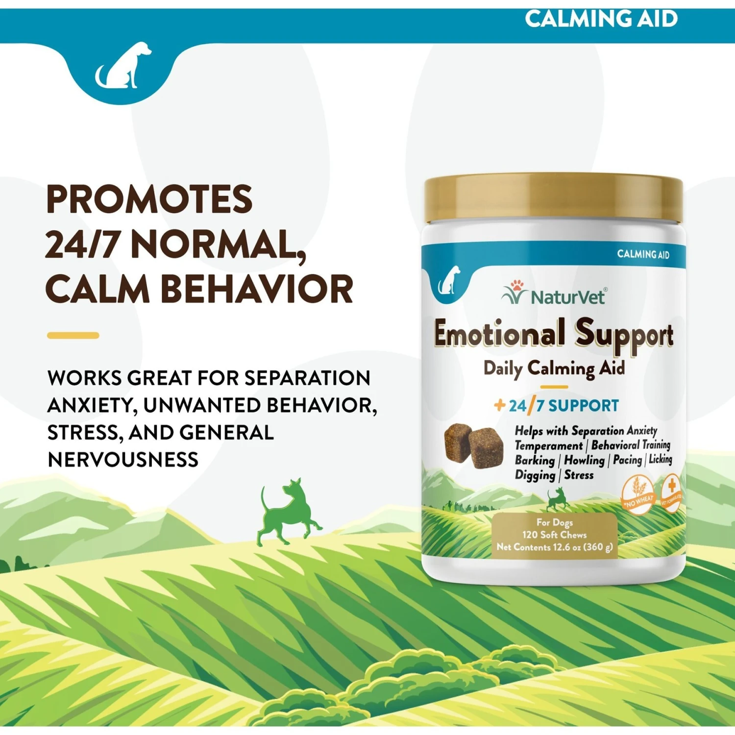 NaturVet Emotional Support Chicken Flavored Soft Chews Calming Supplement For Dogs 5 NaturVet Emotional Support Chicken Flavored Soft Chews Calming Supplement For Dogs - Image 3