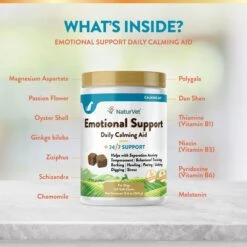 NaturVet Emotional Support Chicken Flavored Soft Chews Calming Supplement For Dogs 14 NaturVet Emotional Support Chicken Flavored Soft Chews Calming Supplement For Dogs -NaturVet 288036 PT4. AC SS1800 V1698696412