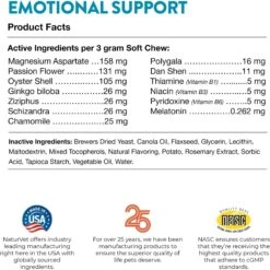 NaturVet Emotional Support Chicken Flavored Soft Chews Calming Supplement For Dogs 17 NaturVet Emotional Support Chicken Flavored Soft Chews Calming Supplement For Dogs -NaturVet 288036 PT7. AC SS1800 V1698691665