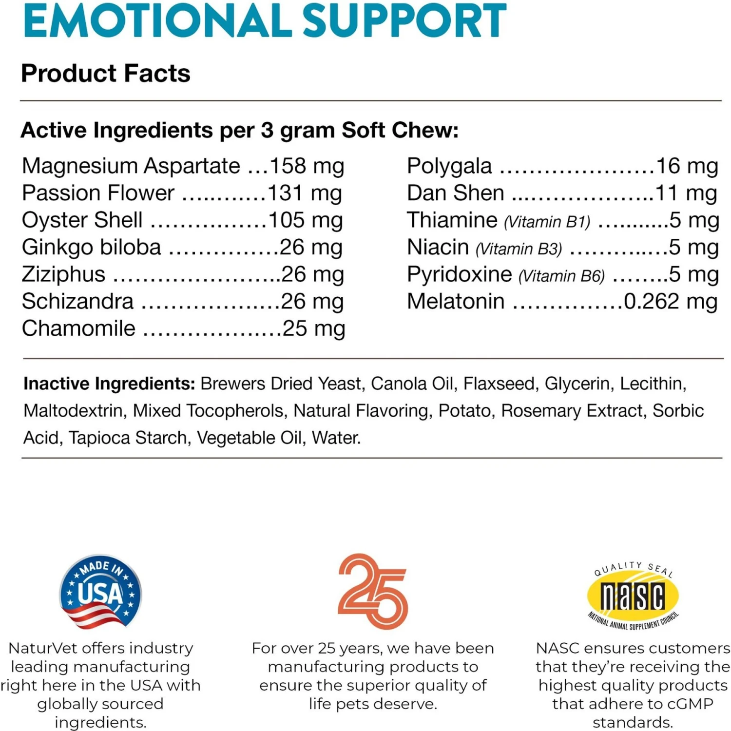 NaturVet Emotional Support Chicken Flavored Soft Chews Calming Supplement For Dogs 10 NaturVet Emotional Support Chicken Flavored Soft Chews Calming Supplement For Dogs - Image 8