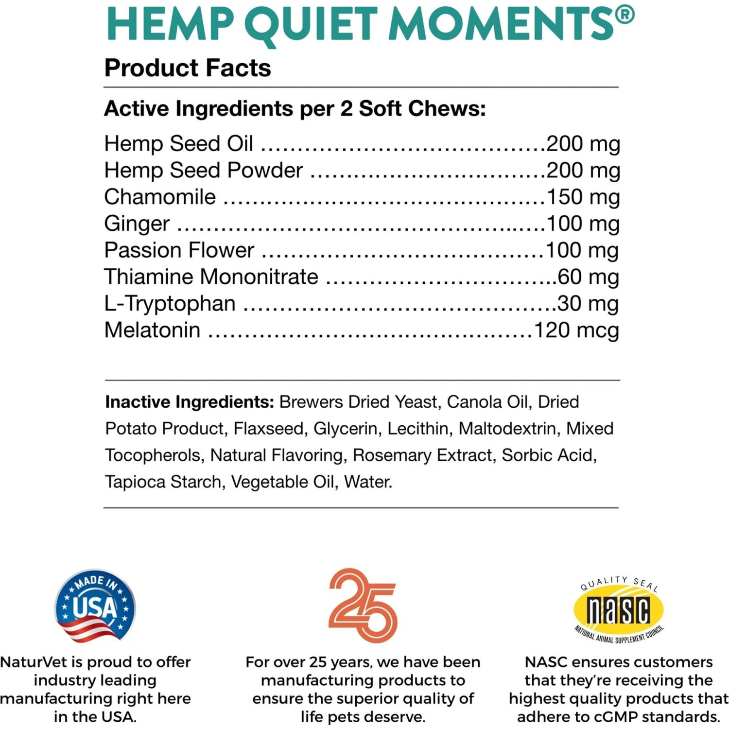 NaturVet Hemp Quiet Moments Soft Chews Calming Supplement For Dogs & NaturVet Hemp Soft Chews Joint Supplement For Dogs 7 NaturVet Hemp Quiet Moments Soft Chews Calming Supplement For Dogs & NaturVet Hemp Soft Chews Joint Supplement For Dogs - Image 5