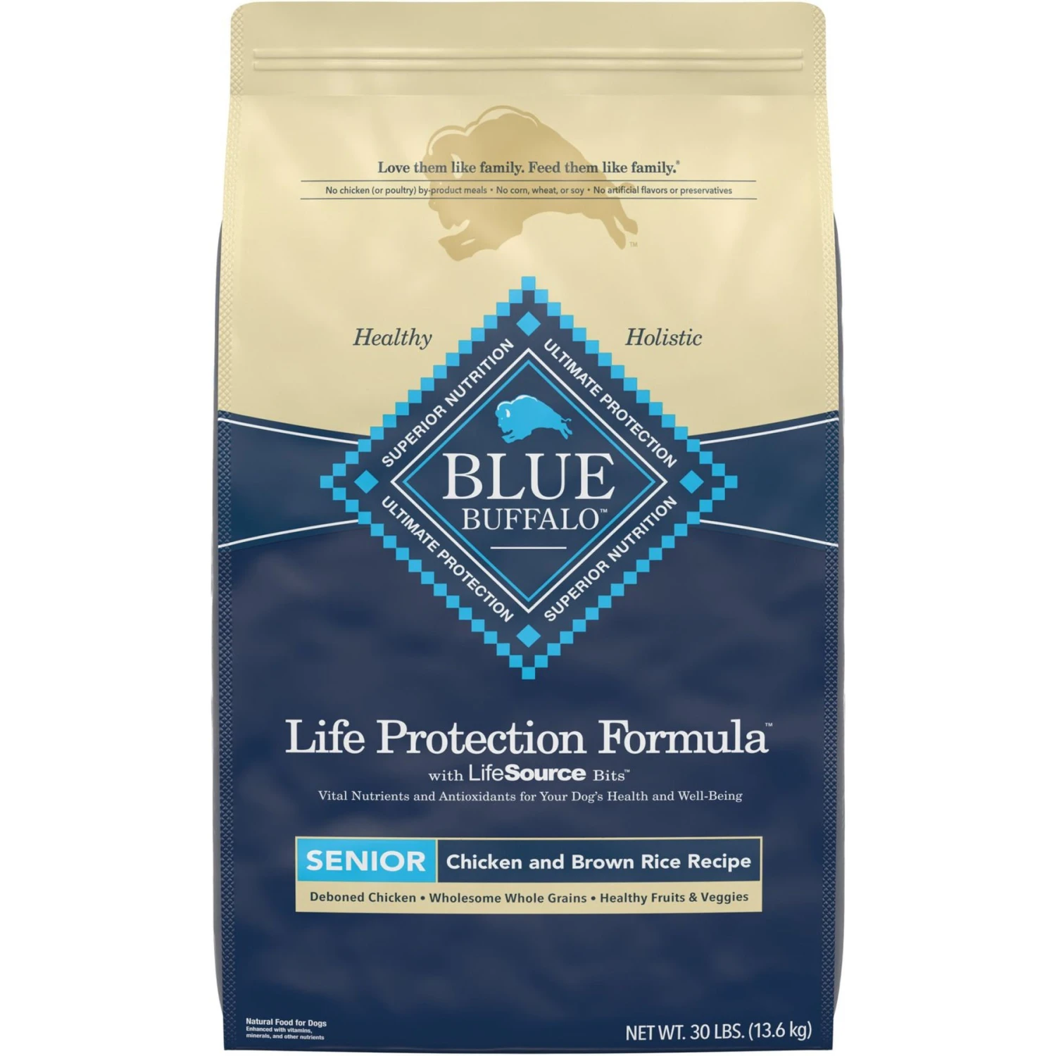 NaturVet Senior Wellness Hip & Joint Advanced Glucosamine, Chondroitin & MSM Plus Omegas Dog Supplement & Blue Buffalo Life Protection Formula Senior Chicken & Brown Rice Recipe Dry Dog Food 4 NaturVet Senior Wellness Hip & Joint Advanced Glucosamine, Chondroitin & MSM Plus Omegas Dog Supplement & Blue Buffalo Life Protection Formula Senior Chicken & Brown Rice Recipe Dry Dog Food - Image 2