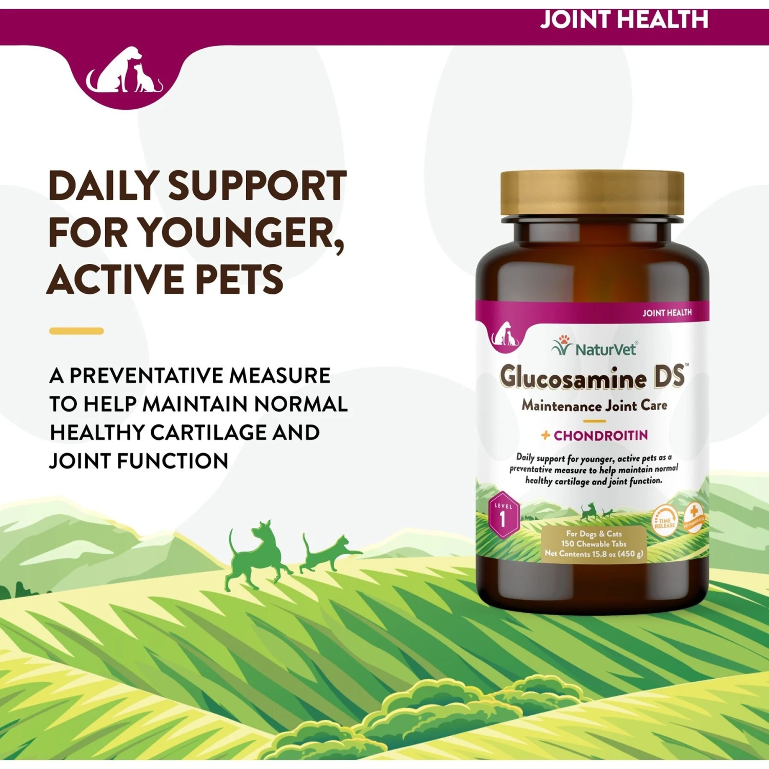 NaturVet Maintenance Care Glucosamine DS Chewable Tablets Joint Supplement For Dogs & Cats 5 NaturVet Maintenance Care Glucosamine DS Chewable Tablets Joint Supplement For Dogs & Cats - Image 3