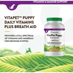 NaturVet VitaPet Puppy Plus Breath Aid Chewable Tablets Multivitamin For Dogs 13 NaturVet VitaPet Puppy Plus Breath Aid Chewable Tablets Multivitamin For Dogs -NaturVet 51646 PT2. AC SS1800 V1698693170
