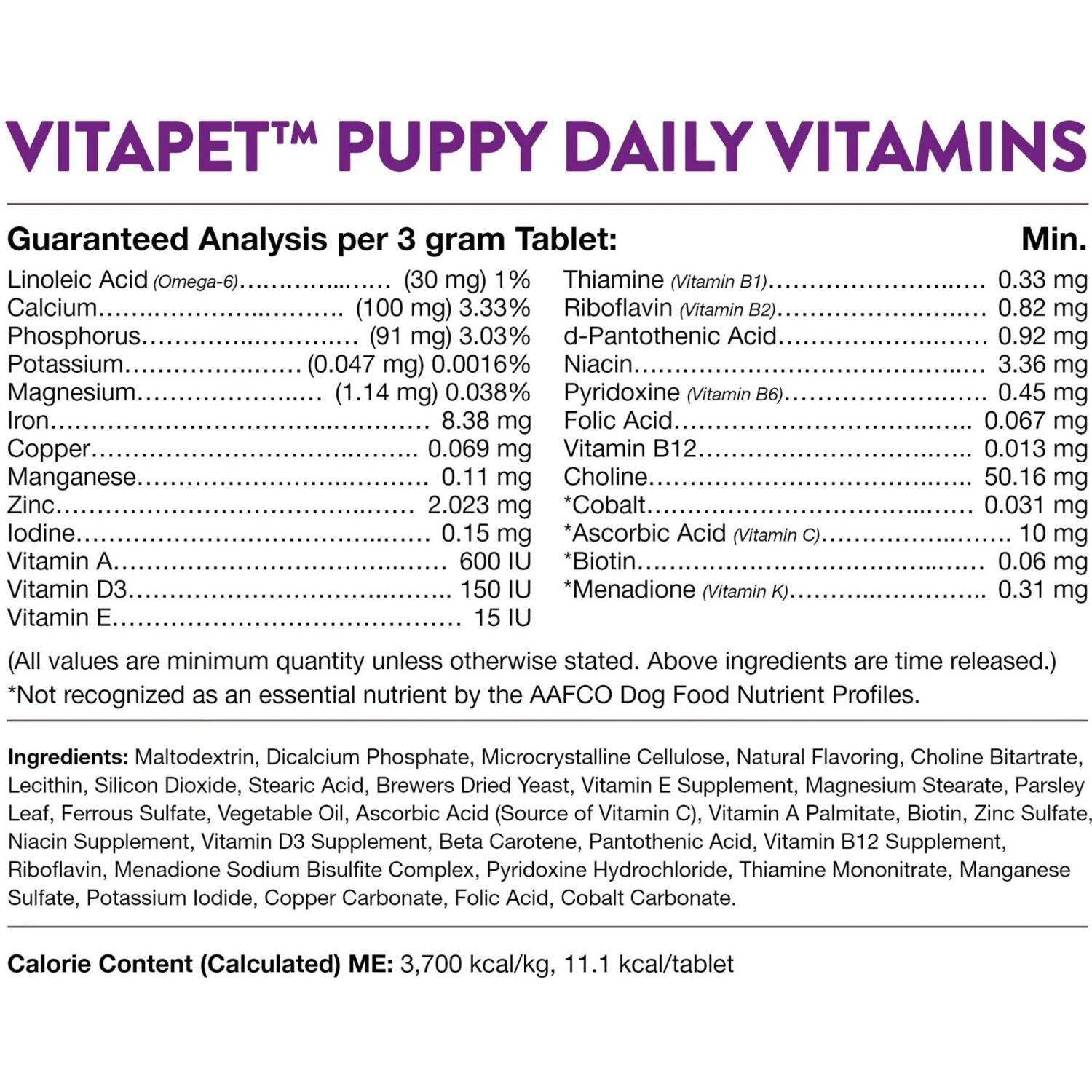 NaturVet VitaPet Puppy Plus Breath Aid Chewable Tablets Multivitamin For Dogs 10 NaturVet VitaPet Puppy Plus Breath Aid Chewable Tablets Multivitamin For Dogs - Image 8