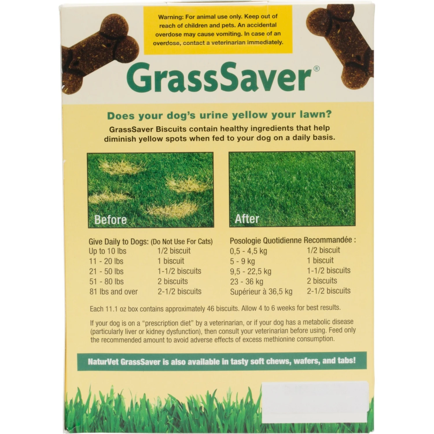 NaturVet GrassSaver Biscuits Peanut Butter Flavored Lawn Protection Supplement For Dogs 4 NaturVet GrassSaver Biscuits Peanut Butter Flavored Lawn Protection Supplement For Dogs - Image 2