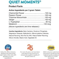 NaturVet Quiet Moments Chewable Tablets Calming Supplement For Dogs -NaturVet 51659 PT7. AC SS1800 V1698693667