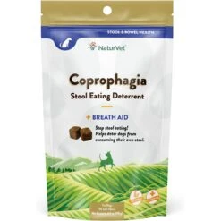 NaturVet Coprophagia Plus Breath Aid Soft Chews Coprophagia Supplement For Dogs