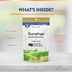 NaturVet Coprophagia Plus Breath Aid Soft Chews Coprophagia Supplement For Dogs 14 NaturVet Coprophagia Plus Breath Aid Soft Chews Coprophagia Supplement For Dogs -NaturVet 51671 PT4. AC SS1800 V1698694348