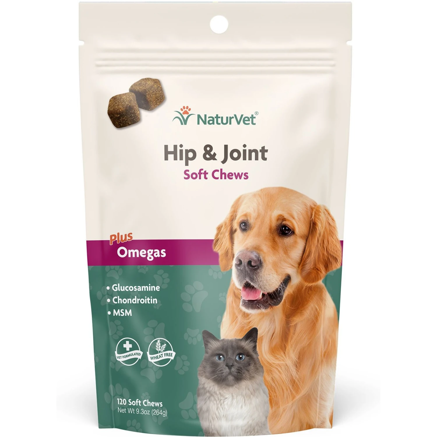 NaturVet Hip & Joint Soft Chews Joint Supplement For Cats & Dogs 3 NaturVet Hip & Joint Soft Chews Joint Supplement For Cats & Dogs