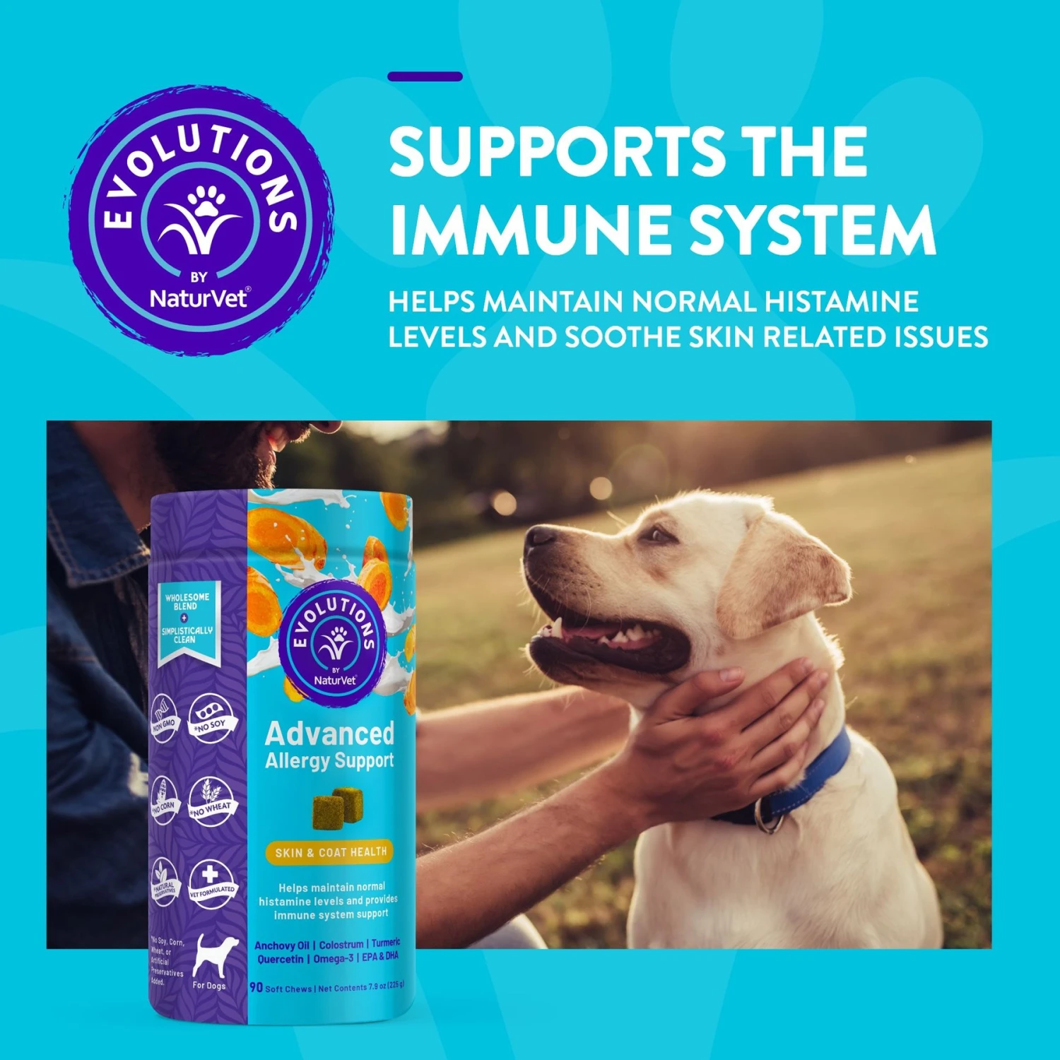 NaturVet Evolutions Advanced Allergy Soft Chews Dog Supplement 4 NaturVet Evolutions Advanced Allergy Soft Chews Dog Supplement - Image 2