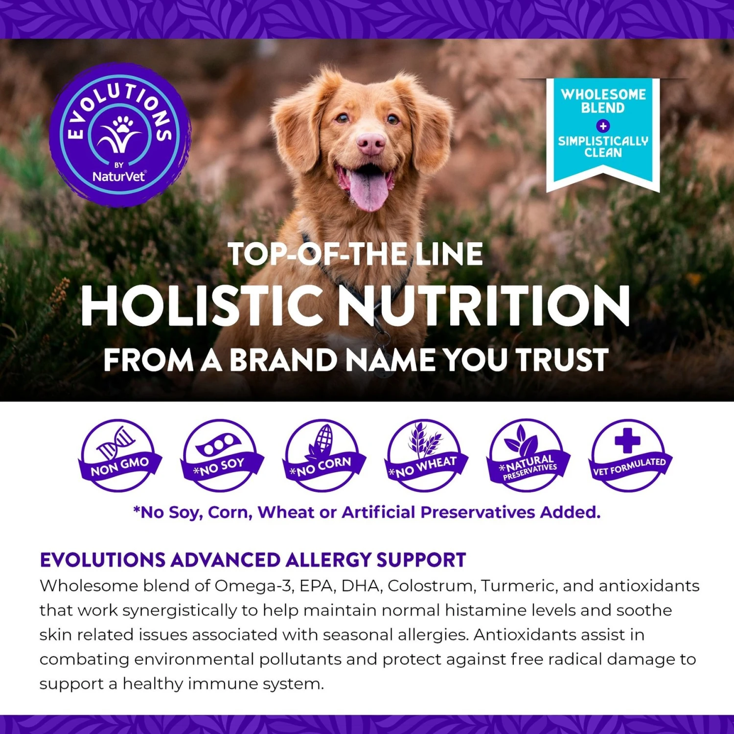 NaturVet Evolutions Advanced Allergy Soft Chews Dog Supplement 5 NaturVet Evolutions Advanced Allergy Soft Chews Dog Supplement - Image 3