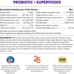 NaturVet Evolutions Probiotic + Superfoods Soft Chews Dog Supplement -NaturVet 565838 PT7. AC SS1800 V1698695354
