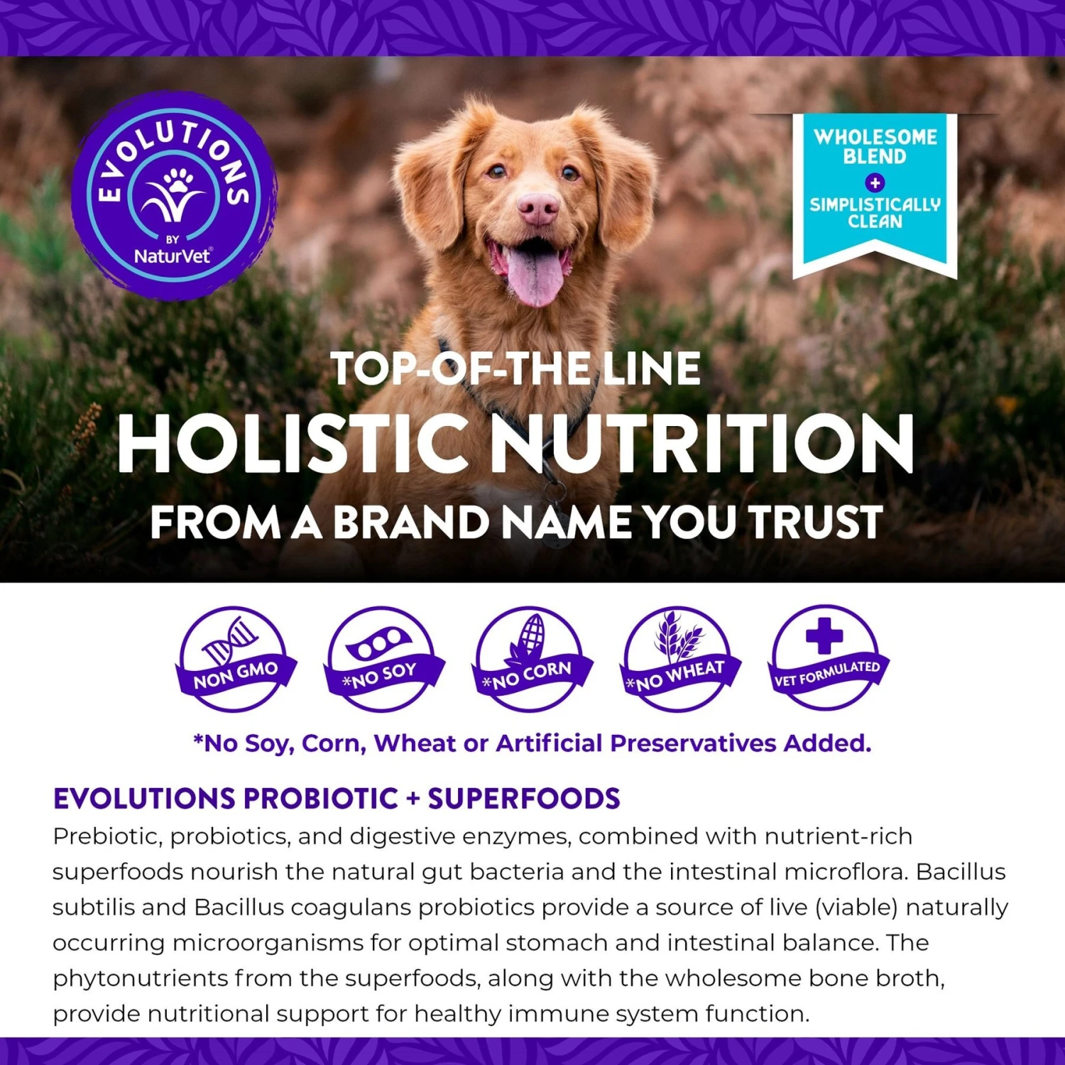 NaturVet Evolutions Probiotic + Superfoods Dog Supplement, 30 Count 5 NaturVet Evolutions Probiotic + Superfoods Dog Supplement, 30 Count - Image 3