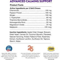 NaturVet Evolutions Advanced Calming Soft Chews Dog Supplement -NaturVet 565870 PT6. AC SS1800 V1698692905