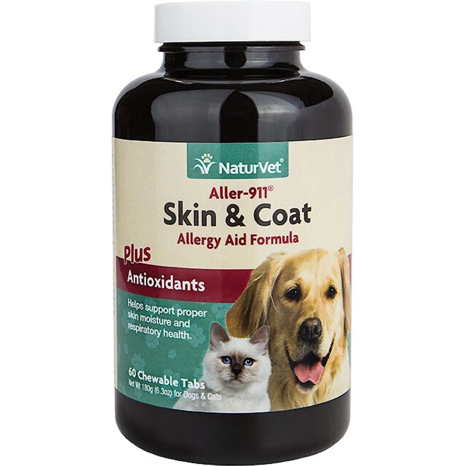 NaturVet Aller-911 Plus Antioxidants Chewable Tablets Allergy Supplement For Cats & Dogs 3 NaturVet Aller-911 Plus Antioxidants Chewable Tablets Allergy Supplement For Cats & Dogs