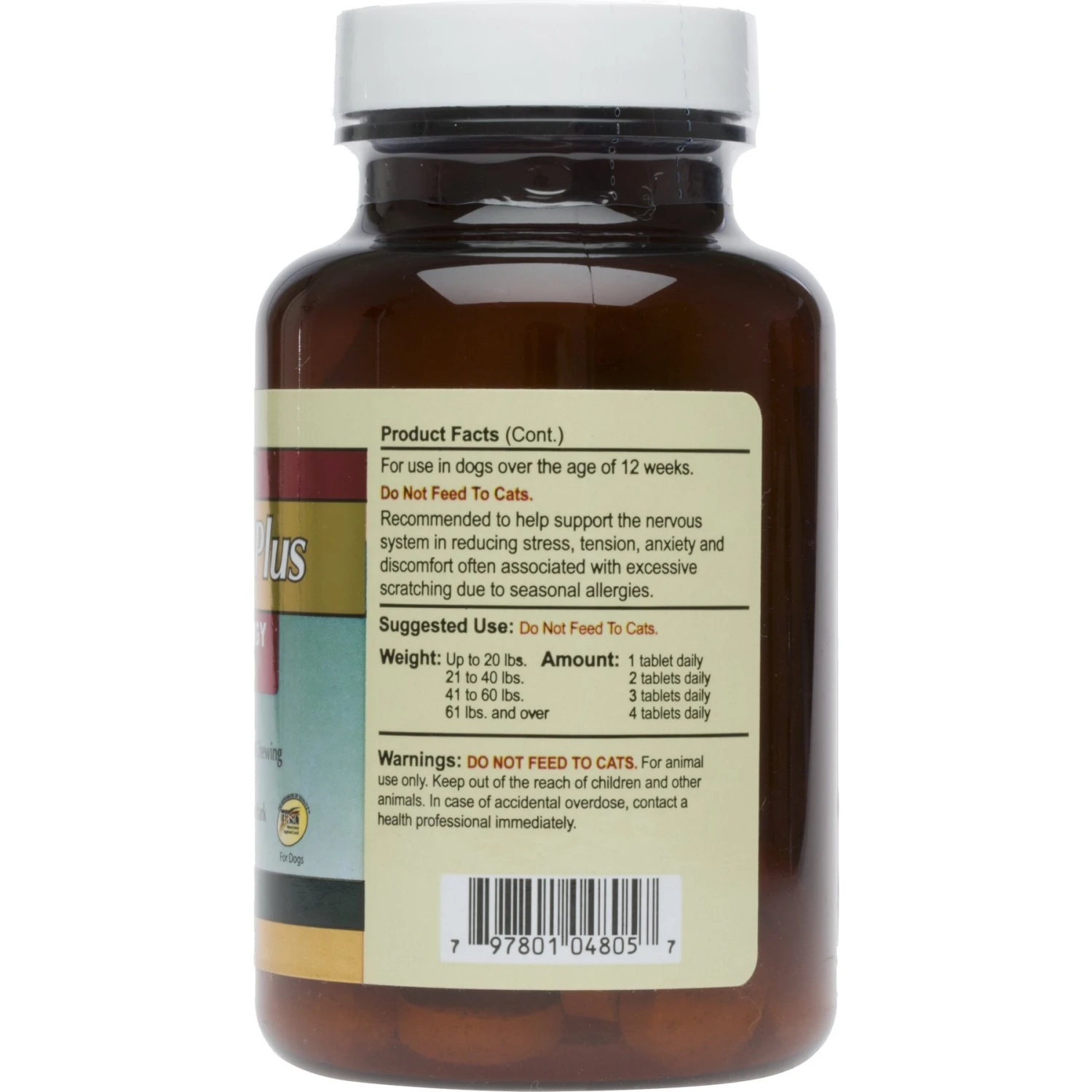 NaturVet Aller-911 Plus White Willow Bark Chewable Tablets Calming Supplement For Dogs 4 NaturVet Aller-911 Plus White Willow Bark Chewable Tablets Calming Supplement For Dogs - Image 2