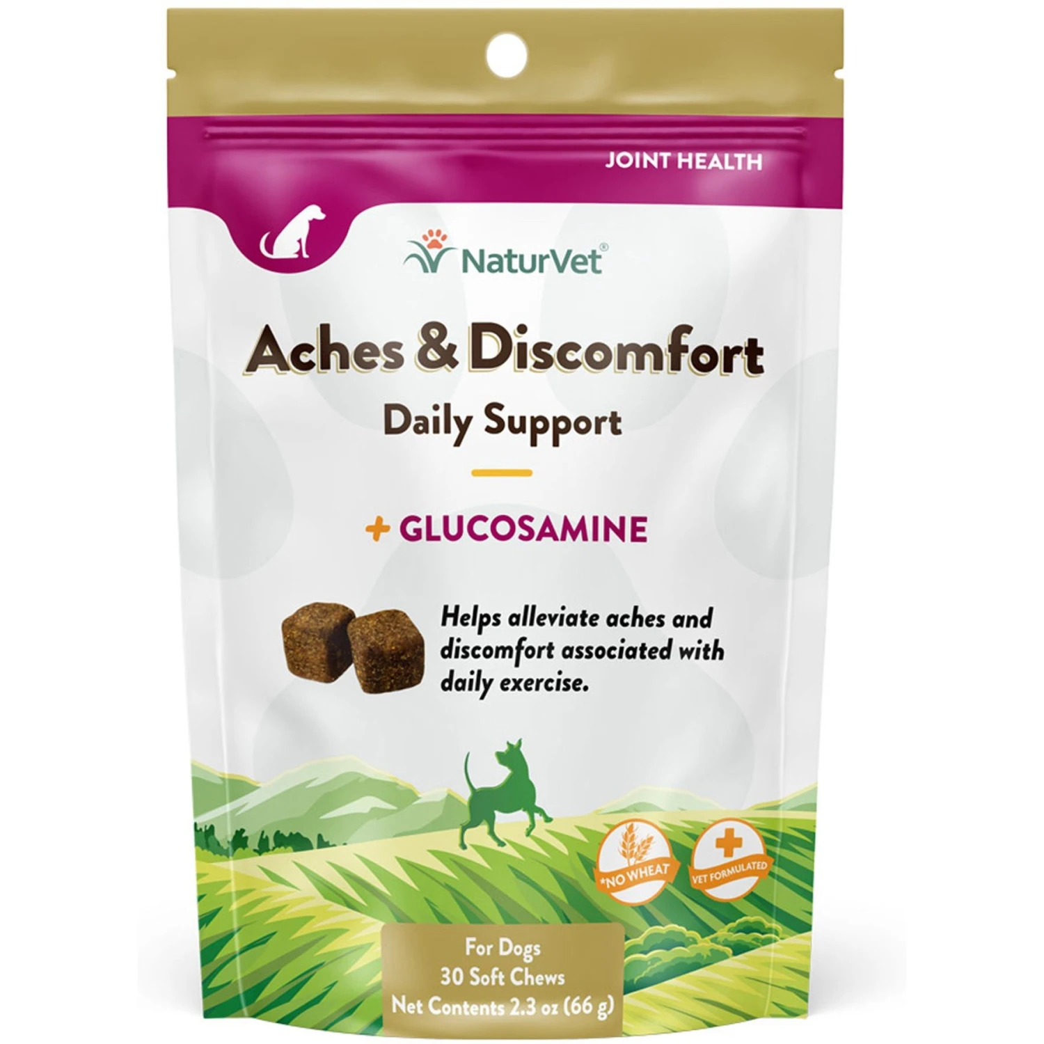 NaturVet Aches & Discomfort Plus Glucosamine Soft Chews Joint Supplement For Dogs 3 NaturVet Aches & Discomfort Plus Glucosamine Soft Chews Joint Supplement For Dogs