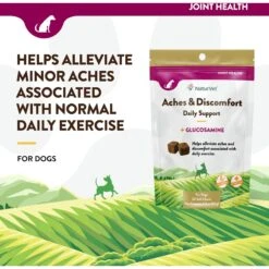 NaturVet Aches & Discomfort Plus Glucosamine Soft Chews Joint Supplement For Dogs 12 NaturVet Aches & Discomfort Plus Glucosamine Soft Chews Joint Supplement For Dogs -NaturVet 60311 PT2. AC SS1800 V1698697644
