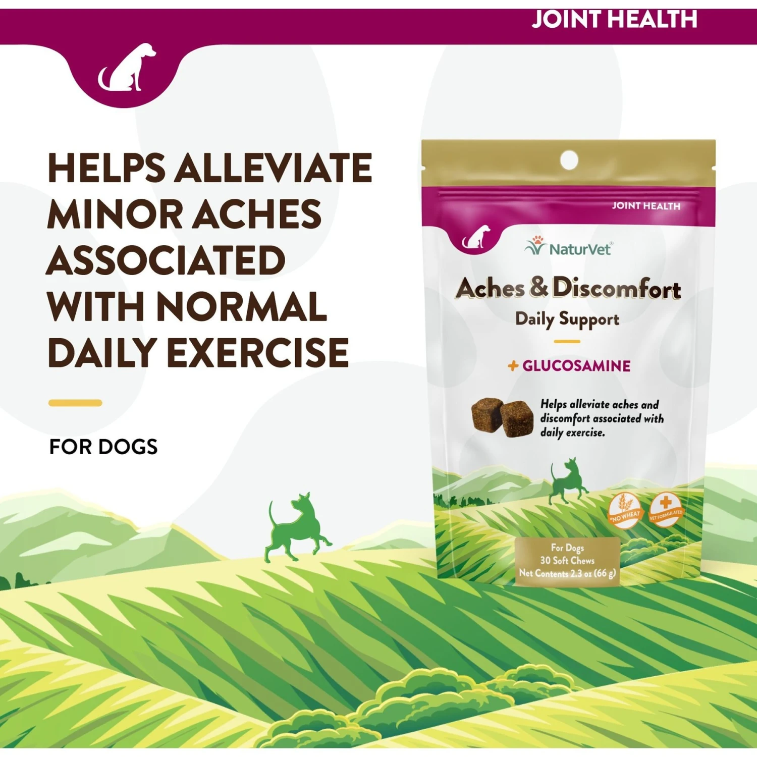 NaturVet Aches & Discomfort Plus Glucosamine Soft Chews Joint Supplement For Dogs 5 NaturVet Aches & Discomfort Plus Glucosamine Soft Chews Joint Supplement For Dogs - Image 3