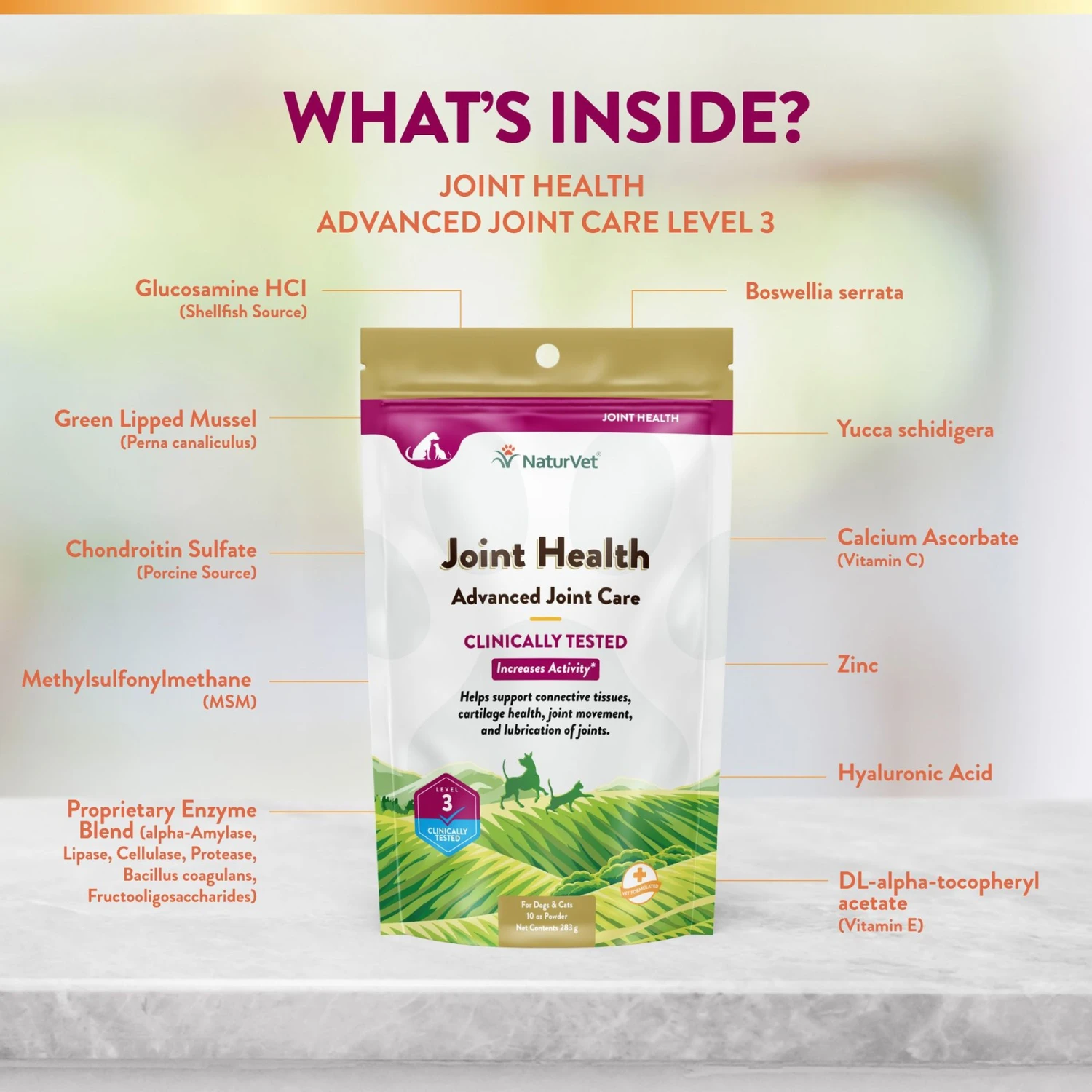 NaturVet Joint Health Advanced Care Powder Joint Supplement For Cats & Dogs 7 NaturVet Joint Health Advanced Care Powder Joint Supplement For Cats & Dogs - Image 5