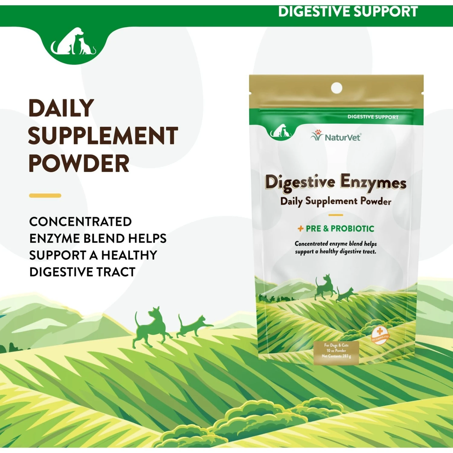 NaturVet Digestive Enzymes Plus Pre & Probiotic Powder Digestive Supplement For Cats & Dogs 5 NaturVet Digestive Enzymes Plus Pre & Probiotic Powder Digestive Supplement For Cats & Dogs - Image 3