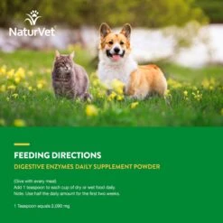 NaturVet Digestive Enzymes Plus Pre & Probiotic Powder Digestive Supplement For Cats & Dogs 17 NaturVet Digestive Enzymes Plus Pre & Probiotic Powder Digestive Supplement For Cats & Dogs -NaturVet 60321 PT6. AC SS1800 V1698696352