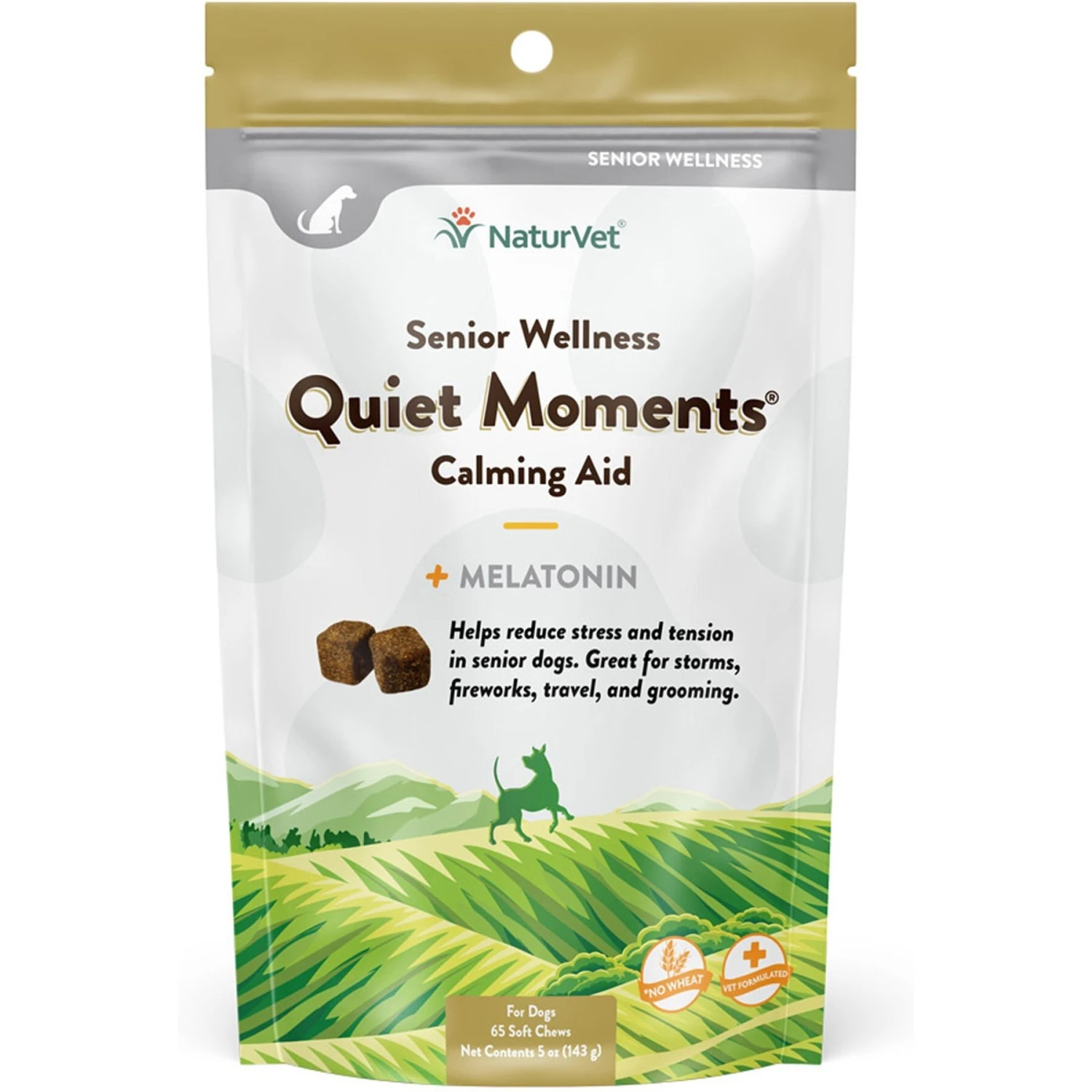 NaturVet Senior Wellness Quiet Moments Calming Aid Chamomile, Passion Flower & L-Tryptphan Plus Melatonin Dog Supplement 3 NaturVet Senior Wellness Quiet Moments Calming Aid Chamomile, Passion Flower & L-Tryptphan Plus Melatonin Dog Supplement