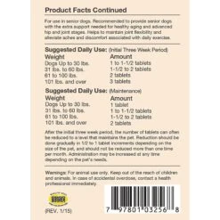 NaturVet Senior Wellness Hip & Joint Advanced Glucosamine, Chondroitin & MSM Plus Omegas Dog Supplement -NaturVet 60325 PT2. AC SS1800 V1474214275